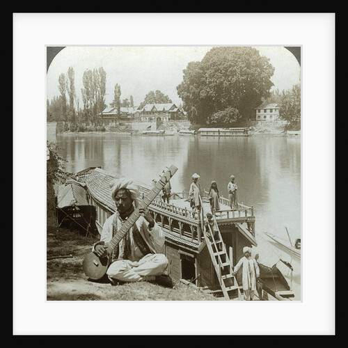 Houseboat party, Jhelum River, Kashmir, India by Underwood & Underwood