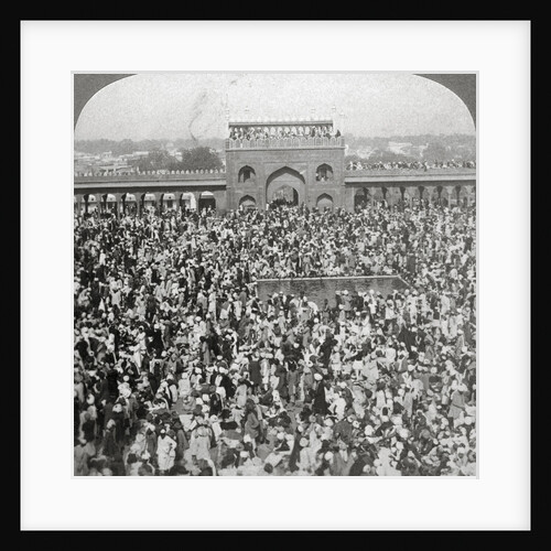 In the Court of the Jumma Mosque, Delhi, India by Underwood & Underwood