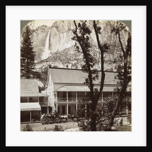 Sentinel Hotel, looking north across the valley to Yosemite Falls, California, USA by Underwood & Underwood