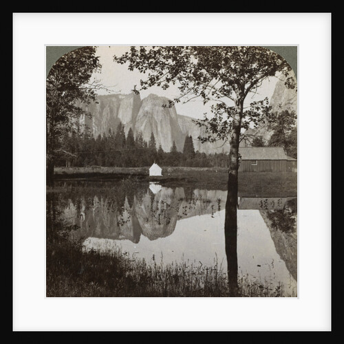 Mirror view of Cathedral Rocks, Yosemite Valley, California, USA by Underwood & Underwood