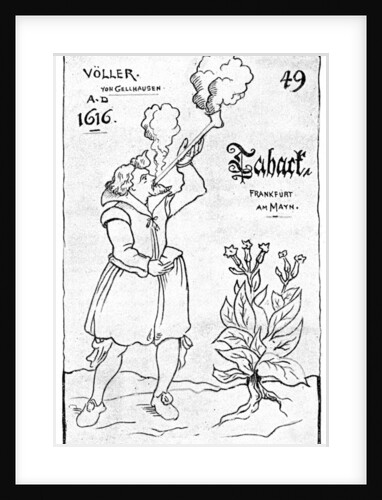 One of the earliest illustrations of smoking by Anonymous