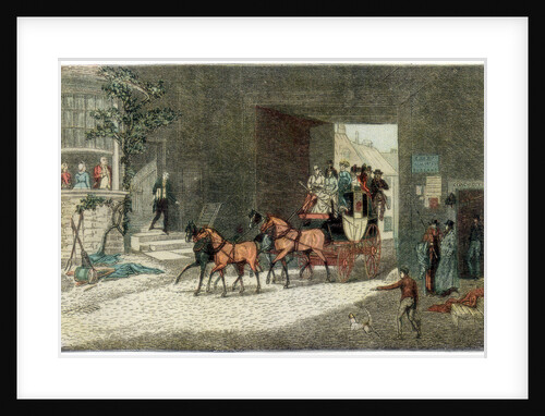Coach arriving in the yard of an inn by Anonymous