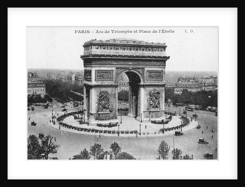 Arc de Triomphe and Place de l'Etoile, Paris, France by Anonymous