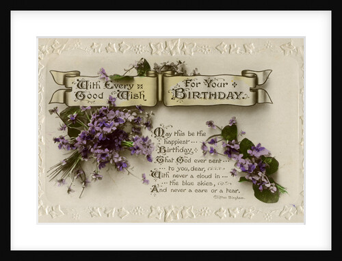 Birthday postcard by Anonymous