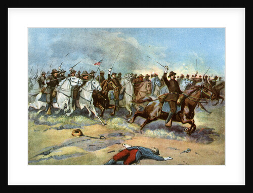 Cavalry charge by US regulars, Spanish-American War by Anonymous