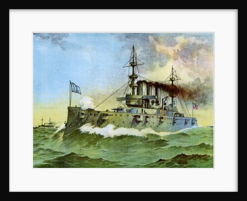 USS 'New York', American armoured cruiser by Anonymous