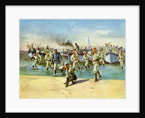 Landing ammunition for the insurgents, under fire, Spanish-American War, Cuba by Anonymous