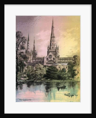 Lichfield Cathedral, Staffordshire by Alfred Concanen