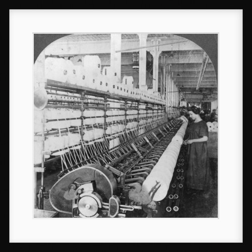 Doubling frame in a large woollen mill, Lawrence, Massachusetts, USA by Keystone View Company