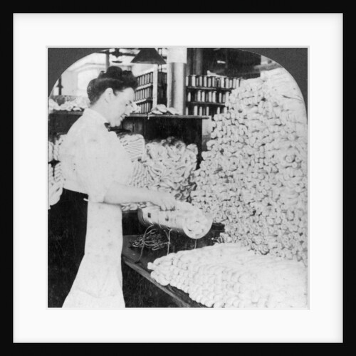 Weighing and sorting raw silk skeins, South Manchester, Connecticut, USA by Keystone View Company