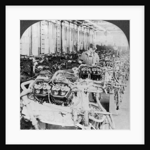 Testing engines in an automobile factory, Detroit, Michigan, USA by Keystone View Company