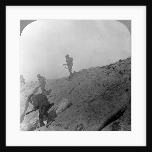 British troops advancing through gas, Passchandaele, Ypres, Belgium, World War I by Realistic Travels Publishers