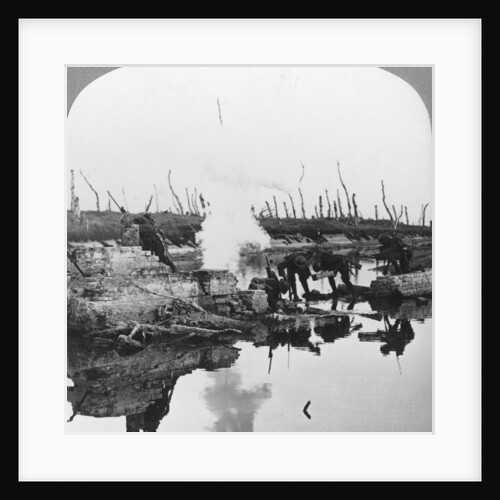 British troops on the Yser Canal, Flanders, Belgium, World War I by Realistic Travels Publishers