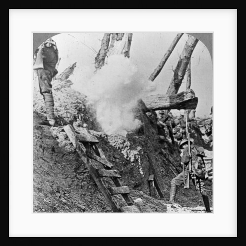 British troops going over the top, Flanders, Belgium, World War I by Realistic Travels Publishers