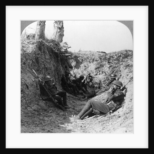 Troops waiting in a trench near Arras, France, World War I by Realistic Travels Publishers