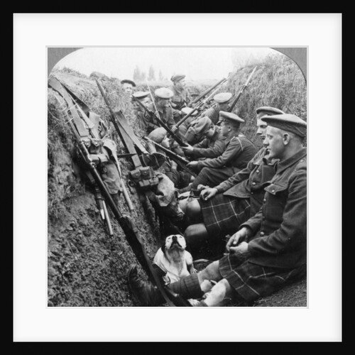 A section of Seaforth Highlanders snatching a moments respite, World War I by Realistic Travels Publishers