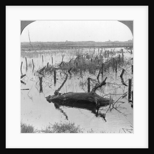 Opened sluices and barbed wire at Nieuwpoort, Belgium, World War I by Realistic Travels Publishers