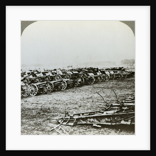 Hundreds of German guns captured at Couralette, France, Battle of Somme, World War I by Realistic Travels Publishers