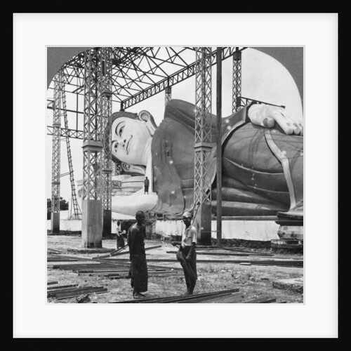 Giant recumbent figure of Buddha, Pegu, Burma by Stereo Travel Co