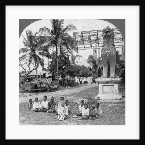 Giant recumbent figure of Buddha, Pegu, Burma by Stereo Travel Co