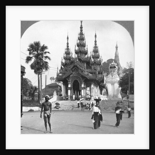 Main entrance, Shwedagon Pagoda, Rangoon, Burma by Stereo Travel Co