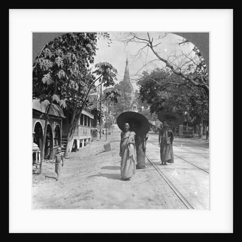 Pagoda Road to the Shwedagon Pagoda, Rangoon, Burma by Stereo Travel Co