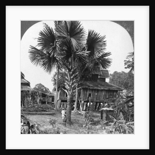 Native house built on piles, Bhamo, Burma by Stereo Travel Co