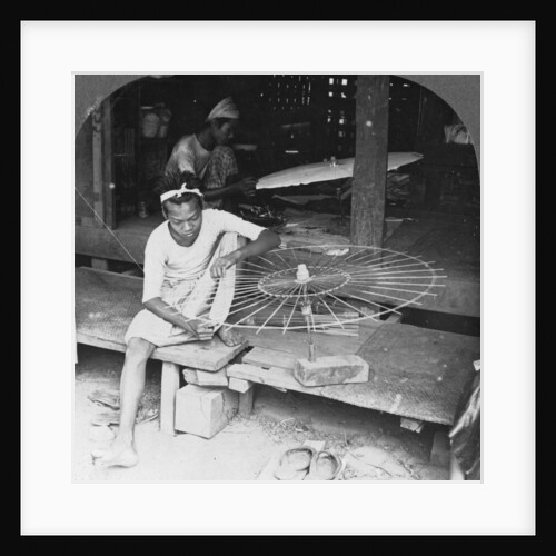Boys making the native umbrella, Burma by Stereo Travel Co