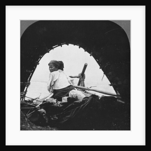 A boatman on the Irrawaddy River, Burma by Stereo Travel Co