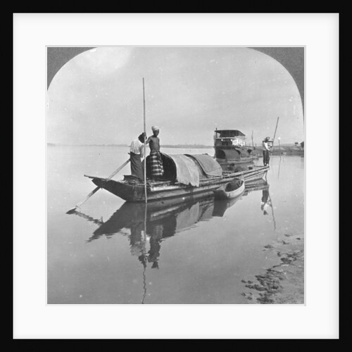 Burmese boat on the Irrawaddy River, Burma by Stereo Travel Co