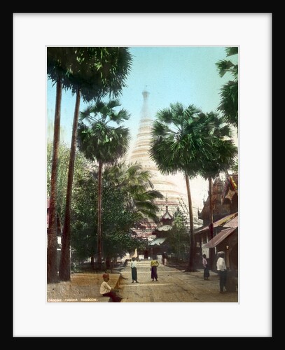 Street leading towards the Shwedagon Pagoda, Rangoon, Burma by Anonymous