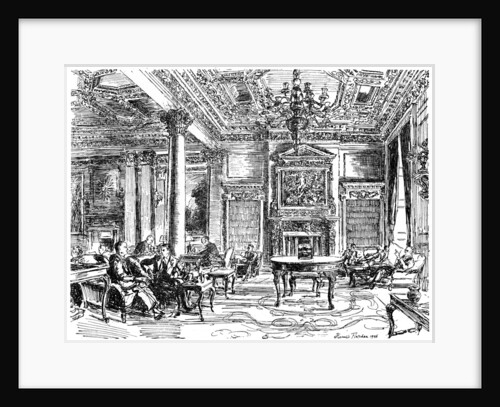 The Members' Lounge, RAC clubhouse, Pall Mall, London by Hanslip Fletcher