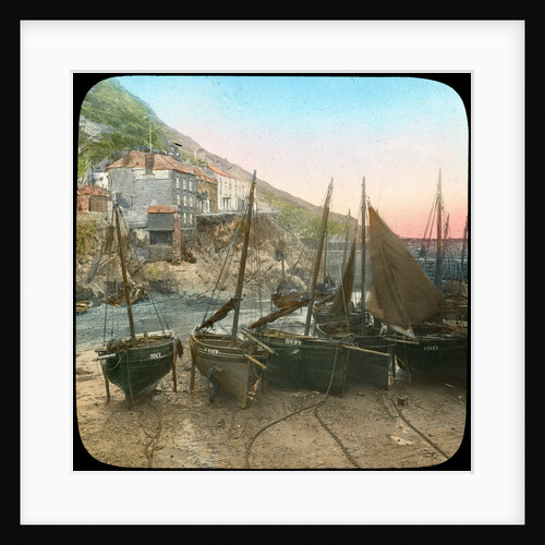 Fishing fleet at low tide, Polperro, Cornwall by Church Army Lantern Department