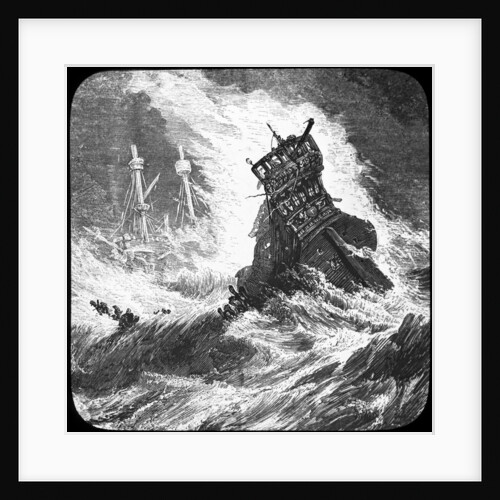 The Spanish Armada in a tempest by Anonymous