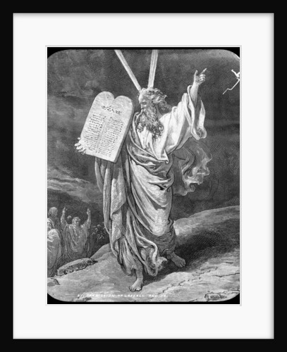 Moses receives the law by Anonymous