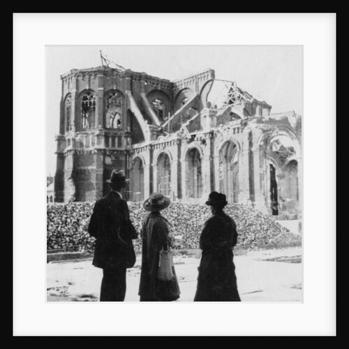 Damage to the Church of Notre Dame, Armentières, France, World War I by Nightingale & Co