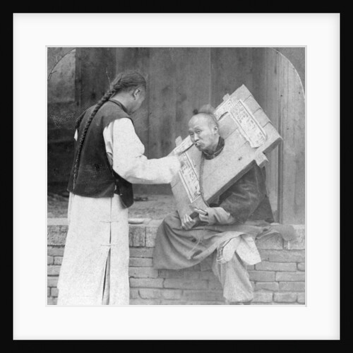 Feeding a prisoner wearing a cangue, China by CH Graves