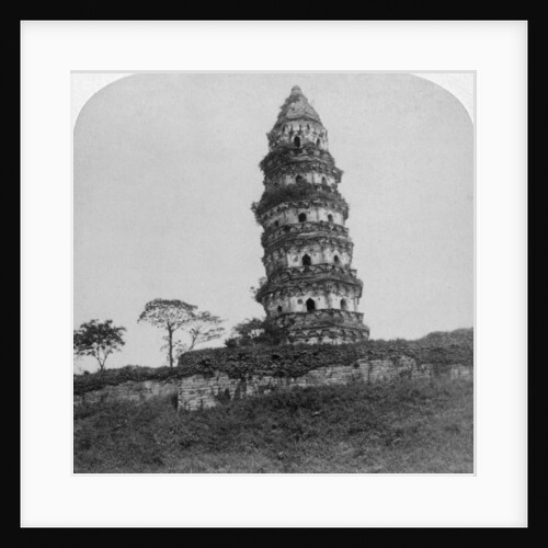 Tiger Hill Pagoda, the 'Leaning Tower', of Soo-Chow by Underwood & Underwood