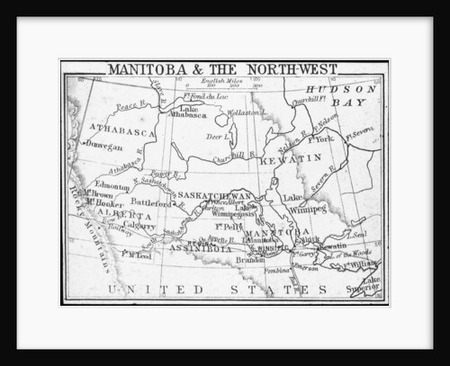 Map of Manitoba and the Northwest, Canada by George Philip & Son Ltd