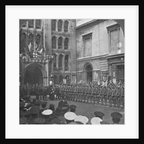 Inspecting the Guard of Honour at the Guildhall, London, World War I by Realistic Travels Publishers