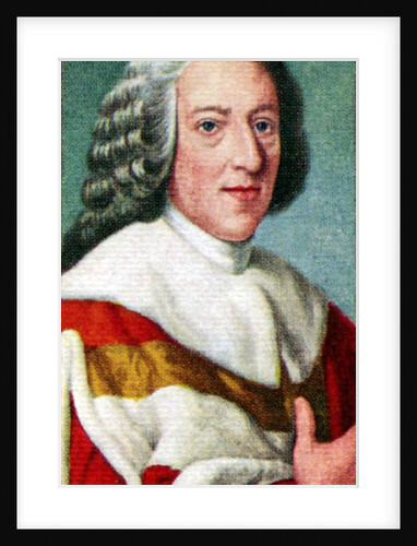 William Pitt, 1st Earl of Chatham, taken from a series of cigarette cards by Anonymous