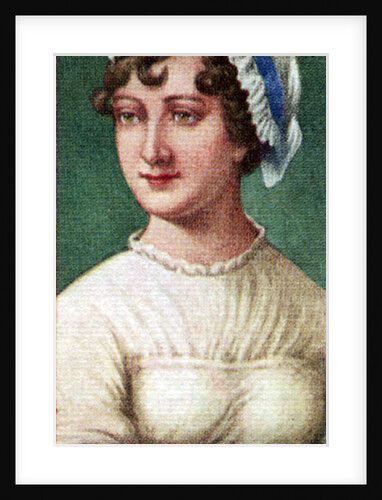 Jane Austen, taken from a series of cigarette cards by Anonymous