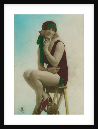 Postcard of a swimmer by Anonymous