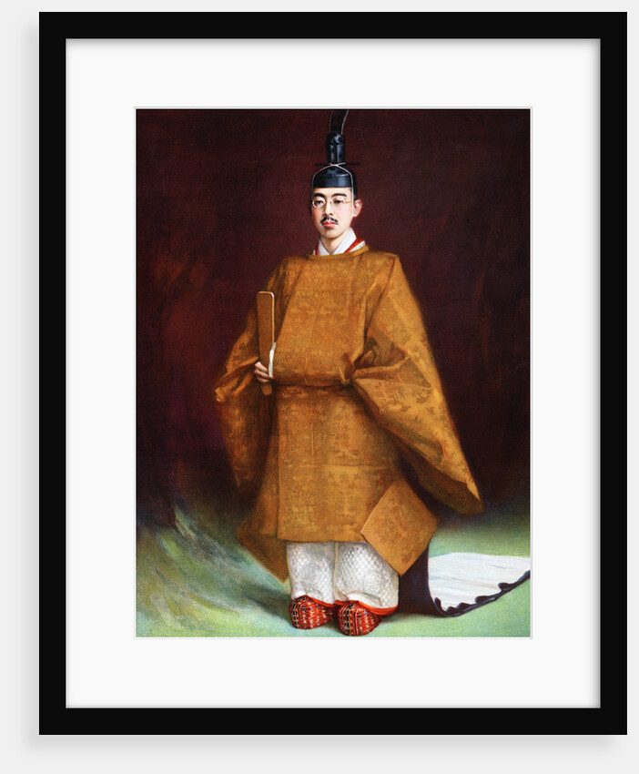 Emperor Hirohito in his coronation garments by Anonymous