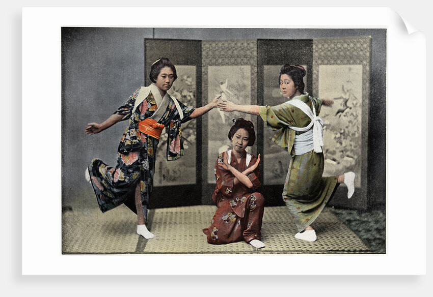 A Family Dance in Japan by Charles Gillot
