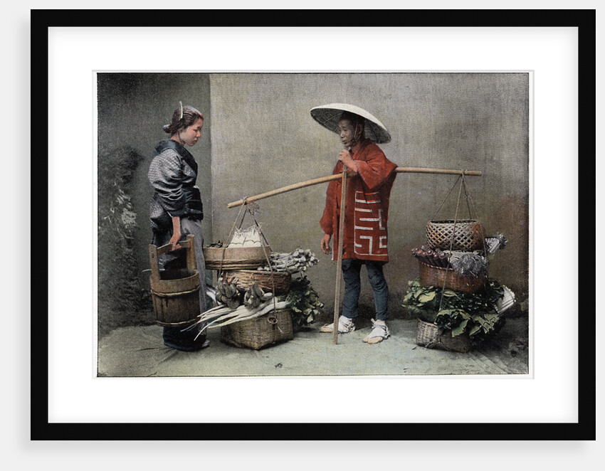 Vegetable Merchant in Japan by Charles Gillot