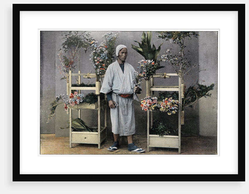 Flower Merchant in Japan by Charles Gillot