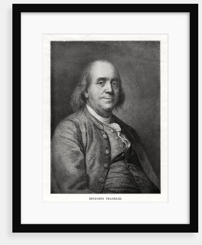 Benjamin Franklin, American statesman, printer and scientist by Anonymous