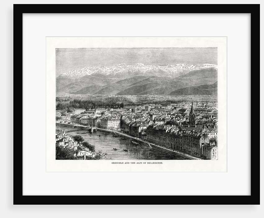 Grenoble and the Alps of Belledonne, France by Anonymous