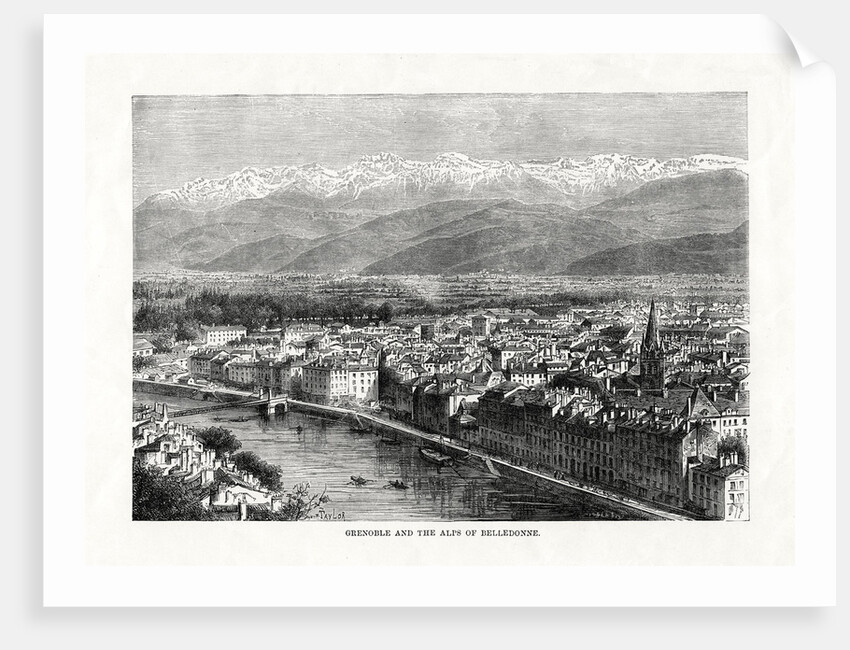 Grenoble and the Alps of Belledonne, France by Anonymous